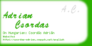 adrian csordas business card
